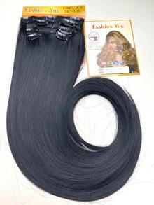 Organic Hair Tic Tac Straight Wavy 4 Screens 70cm 150g Dull Thread And Accepts Flat Iron Fashion You - 黑色 - 查看 3