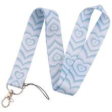 1 Stück minimalistischer Herz-Muster Schlüsselband, Hängende Karten-/Ausweishalterung, geeignet für Studentenausweis, Autoschlüssel, Schlüsselanhänger Armband Halloween Accessoires Lehrertag Weihnachtsgeschenkideen Taschenlanyards mit ID-Halter Autozubehör Taschenanhänger - Verschiedenfarbig - Übersicht 15