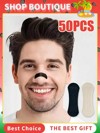 شرائط الأنف فائقة القوة لتحسين التنفس، شرائط أنف هيبوالرجينية قوية لزيادة الأكسجين المستنشق وتحسين جودة النوم - خالية من اللاتكس وشريط مضاد للشخير 1/20/30/50/60 قطعة