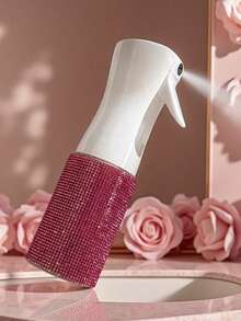 1个200毫升镶钻细雾喷雾瓶，奢华闪亮风格，简约圆柱形，适用于化妆品、家居清洁、头发护理、消毒、浇花等。 - 彩色 - 查看 4