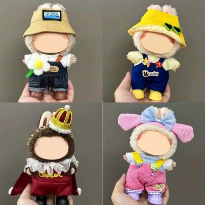 [Solo ropa] Nuevo muñeco de peluche Labobo de 17 cm de la 1ra/2da/3ra generación con atuendo intercambiable, traje de primavera lindo para Labubu