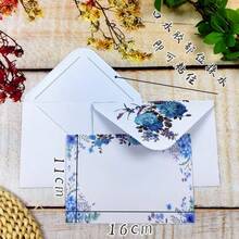 20/50 chiếc phong bì trắng tươi tối giản thanh lịch có họa tiết hoa mẫu đơn và hoa tử đinh hương, thiệp cao cấp, bưu thiếp, thiệp mời trở lại trường - Nhiều màu - Xem 8