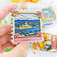 1pc Resin Australia Koala, Rainbow Parrot, Melbourne Flinders Train Station, And Penguin 3D Fridge Magnet, Travel Landmark Souvenir Decoration, Travelling Gift - Multicolor - View 21