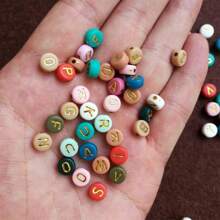 200PCS Acrylic A-Z Alphabet Beads For Bracelets, 4x7mm Round Letters Beading Kits For DIY Jewelry Making, Colorful Smile Face & Heart Friendship Bracelet Making Kit