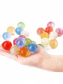 2/4/6/15/20/25/30/35pcs Assorted Shiny Bouncy Balls, Rubber Stretch Balls, Suitable For Party Favors, Candy Bags, Birthday Gift Bags, Basket Fillers, Prizes