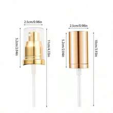 1pc/6pcs Press Type Pump Head, Vacuum Pump Head, Can Be Used For 2cm/0.78in Bottle Mouth, Available In Transparent And Gold Styles. The Lid Is Equipped With Anti Slip Buckles, Which Are Not Easy To Fall Off Or Leak, And Can Control The Size Of The Pump Head. Makeup Tools. - Multicolor - View 2