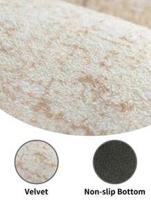 1 块米色地毯，现代简约风格，长条地毯，900 克/平方米，0.5 厘米厚度，防滑，可水洗和机洗，家居装饰，客厅，厨房，走廊，卧室，餐厅，办公室，四季皆宜