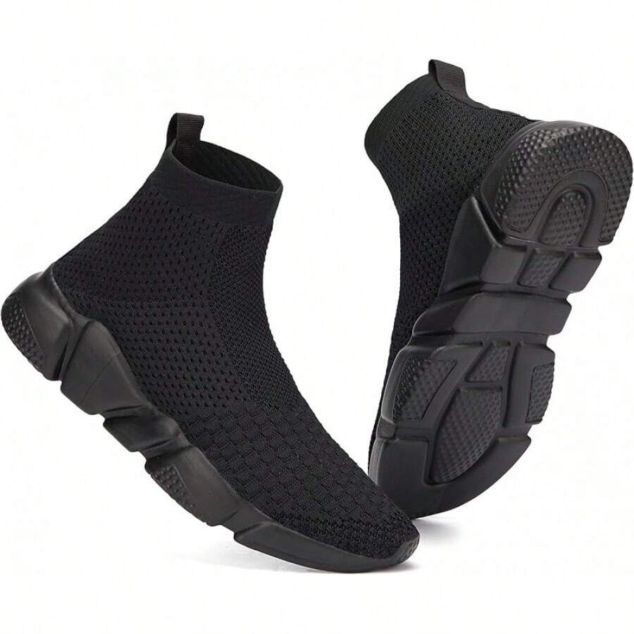 Women's Slip-On Tennis Walking Sneakers, Lightweight Breathable Comfort Gym And Work, Stylish Trainers, 2025 - 054-全黑 - 查看 1