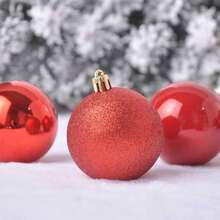 36件套1.18英寸圣诞树装饰球，防碎塑料圣诞树球装饰，圣诞树挂饰，多种款式，家居装饰，圣诞装饰，房间装饰，冬季圣诞装饰，家居圣诞礼物，圣诞装饰品