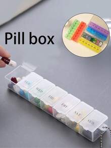 Upgraded Pre-Cut Medication Patch Pill Box, Travel Daily Pill Box, Travel Essential Mini Pill Bottle, 7-Day Pill Box, Travel Pill Box, Pill Box, Pill Rack, Medicine Storage Box, Travel Essential - Multicolor - View 10