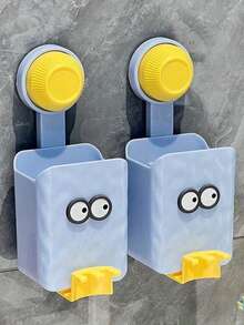 Wall Mounted Toothbrush Holder - No Drill Toothpaste And Toothbrush Holder, Bathroom Mouthwash Cup, Toothbrush Cup Organizer