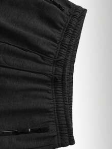 Pantalones deportivos casuales para hombre para primavera y otoño - con cinturón y bolsillos con cremallera, adecuados para correr, senderismo y actividades al aire libre - Negro - Ver 6