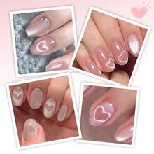 2 Stücke herzförmige Magnete für Cat Eye Gel Nagellack, magnetische Nagelkunst Werkzeuge für atemberaubenden Cat Eye Effekt, DIY Nail Set mit Y-förmigem Stab, Nagelmagnet für Zuhause und Salon Gebrauch