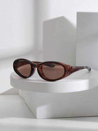 Oval Sporty Futuristic Y2K Style Fashion Glasses, Fashion Versatile Casual PC (Polycarbonate) Fashion Glasses, All Season