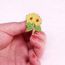 Broche de flor de ave del paraíso con esmalte duro, joyería tropical naranja, regalo para amantes de la naturaleza, accesorio para jardineros