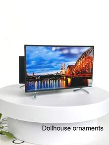 Dollhouse TV Decor, Miniature TV Model, Realistic Scaled-Down TV, Prop For Pretend Play. Tiny Realistic Monitor Model, Mini TV, Ultra-Thin TV, Home Decor, Miniature Scene Accessory