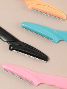 مبراة حواجب من الفولاذ المقاوم للصدأ مخصصة للمبتدئين، شفرة حلاقة حادة، مبراة حلاقة الحواجب، تجميل وتشذيب الحواجب