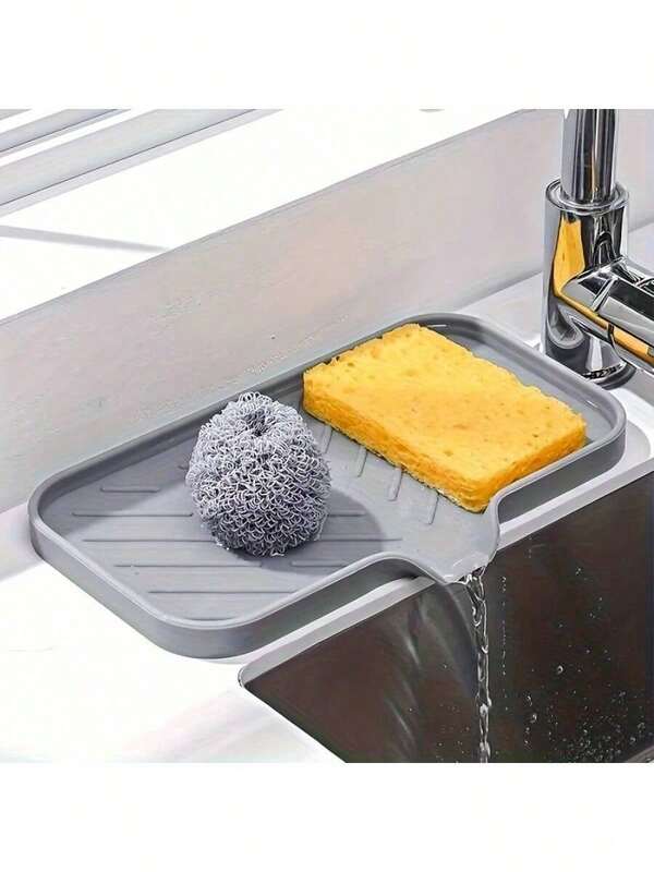 قطعة واحدة من حصيرة الحوض متعددة الاستخدامات من السيليكون، مثالية لأحواض المطبخ، مناسبة لتنظيف الإسفنجات والمناشف، تحافظ على جفاف وتنظيم مطبخك، إكسسوار منزلي أساسي للتنظيف والصيانة السهلة، مثالية لتجمعات العطلات والاستخدام اليومي، تعزز ديكور مطبخك بأسلوب وظيفي