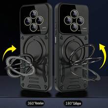 Redmi 14C 4G/Compatible Poco C75 4G Phone Case With Ring Holder, Large Window Design - Black - View 4