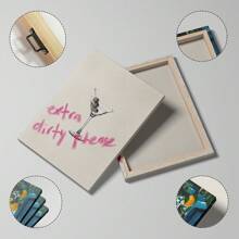 1 件超脏请注明墙面艺术画马提尼鸡尾酒帆布印刷画粉色复古鸡尾酒海报适合办公室酒吧推车厨房墙壁装饰礼物送给她无框或带框