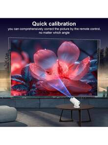 便携式投影仪，适用于迷你投影仪，紧凑型家庭影院体验，非常适合游戏、学习、办公室电影，兼容电脑、手机、电视棒，可使用 30,000 小时。 - 多色 - 查看 9