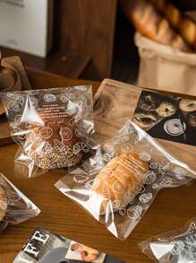 100 个装自封食品储存袋 - 多用途，适用于烘焙食品和水果，家庭厨房整理必备品（5.91x7.09 英寸）