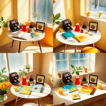 5pcs Mini Coffee Machines, Dollhouse Beautiful Mini Coffee Machines, Dollhouse Model Ornaments, DIY Scene Ornaments, Micro Scene Decorations, Coffee Machine Models, Micro Scene Shooting Props Ornaments, Micro Scene Home Appliance Ornaments