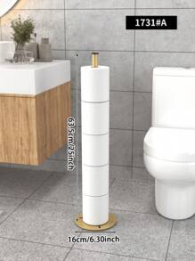 1pc Standalone Toilet Paper Holder With Storage Tray - Stylish Multi-Roll Paper Storage Rack, Suitable For Bathroom And Kitchen, Space-Saving Design, Bathroom Storage, Bathroom Accessories