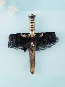 嘉年华蕾丝蝴蝶结脚套、海盗脚套、表演球用品、性感腿套、圣诞化妆舞会道具