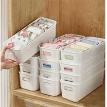 1/5/10 Pack Versatile Plastic Storage Boxes For Ultimate Home Organization, Multi-Functional Underwear And Sock Organizer, Ideal For Kitchen And Closet Spaces, Efficient Drawer Dividers For Clothes, Accessories, And More, Perfect For Streamlined Living And Seasonal Storage Solutions, Enhance Your Home Decor With Stylish And Practical Storage Options, Maximize Space And Minimize Clutter With These Essential Organizers, Perfect For Back-To-School And Holiday Preparation, Elevate Your Organization Game Today!