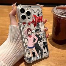 New Anime Dandadan Four-Corner Air Cushion Anti-Drop Transparent Case For IPhone 17 Air/16/15/14/13/12 Pro Max/17 16 15 14 Plus/11/X/Xs Max, Compatible With Samsung A14 A15 A16 A25 A26 A32 A35 A53 A54 A55 A56 MOTO G30/20/10/52/82/71/54/64/84 Soft Case Shockproof Protective Case Unisex - 無色 - 查看 4
