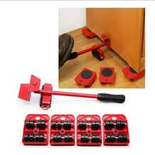 5 Piece Furniture Moving Transport Roller Set, Removal, Lifting, Wheel Bar Tools, Moving - one-size - View 6
