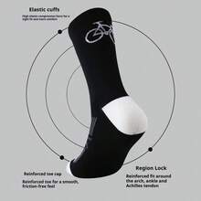 Cycling Socks, Running Speed Dry Sports Socks, Sweat Absorbing, Anti Slip, Wear-Resistant Road Bike Midsole Socks - Multicolor - View 7