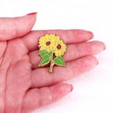 Broche de flor de ave del paraíso con esmalte duro, joyería tropical naranja, regalo para amantes de la naturaleza, accesorio para jardineros