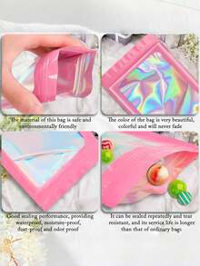 30/10/5pcs Gradient Color Reusable PVC Dustproof Jewelry Bags, Self-Sealing Organizer Pouches For Earrings, Necklaces, Bracelets, Mini Gift Party Packaging And Storage, Multipurpose Travel Jewelry Case For Women, Holiday Festival Organizer, Autumn Halloween Decor, Durable And Stylish Protective Bags, Portable For Office, Home, School Or Trip Organizer Space-Saving Multi-Purpose Adjustable Stackable Portable