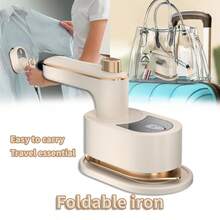 ISRBV Folding Steam Iron, Portable Rotary Hanging Steamer, Household Mini Clothes Ironing Gadget.Christmas Must-Haves - trắng - Xem 11