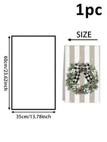 1/2pcs Christmas Decorative Towels, Santa Claus Golden Snowflake Christmas Gnome Snowman Wreath Merry Christmas Pattern Kitchen Decorative Towels, Reusable Hand Towels, Suitable For Christmas Kitchen Living Room Decorative Towels, Christmas Cleaning Supplies, Home Decoration