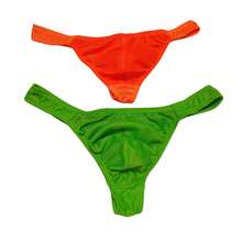 Set 2 Tangas Caballero Unitalla Colores Variados  Ropa Interior Sexy y Cómoda para Hombre Unitalla Cómoda y Sensual para Toda Ocasión - Neon - Ver 2