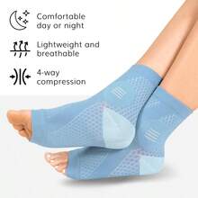 This Ankle Compression Socks Feature A Toeless Design And Elastic Foot Support, Providing Arch And Ankle Support, Suitable For Daily Wear And Outdoor Activities. - Multicolor - View 15