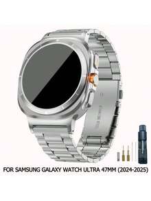 1pc Compatible With Samsung Galaxy Watch Ultra Band 47mm (2024-2025), Luxury Business Stainless Steel Metal Strap, Galaxy Watch Ultra 7 Bands For Men And Women - Galaxy Watch Ultra 47mm - View 15