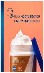 Illuminate Me Shea Butter Whipped Body Butter For  Rich Skin Provides 24 Hour Moisturization For Dry Skin 11 Oz