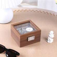 Boîte de rangement en noyer de haute qualité à double face, décoration d'intérieur, fournitures d'exposition, fournitures d'affichage de bijoux et de montres pour centre commercial, convient à diverses occasions, boîte de rangement de montre, premier choix pour les cadeaux