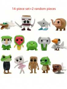 1/8/16/24 件 TungTungTungSahur 意大利互联网病毒脑腐生物模型雕像 TraalaleroTralala BombardiroCrocodilo，桌面装饰/恶作剧收藏家套装（有趣的小雕像） - 彩色 - 查看 23