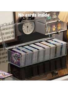 1 pieza Caja de almacenamiento de tarjetas fotográficas (9/8/2/1 cuadrícula de especificaciones múltiples) Caja creativa para tarjetas fotográficas Estuche transparente para tarjetas de fotos de ídolos Organizador de almacenamiento de tarjetas Caja de almacenamiento de plástico Artículos de papelería escolar, regalos de Navidad para adultos/menores/adolescentes/estudiantes