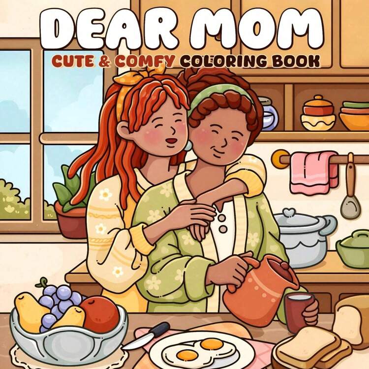 1 本 DEAR MOM Coco 涂色书，适合成人和儿童，大胆而轻松，简单而大的设计，适合放松涂色书圣诞节、万圣节礼物、生日礼物、儿童节、学生用品、返校用品、学校用品[手绘必备]涂色书绘画涂色书，零基础临摹 - 彩色 - 查看 11