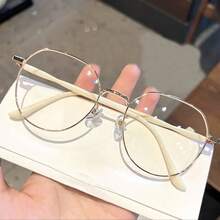 1pc Ladies Level Student Light Mặt tròn Hiển thị Mặt phẳng Gương phẳng Khung trơn - cà phê sữa - Xem 11