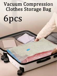 6/5/3/1pcs Transparent Vacuum Compression Bags, 50x70cm Medium Size Combination Space Saving Vacuum Storage Bags, 6pcs (5M+Pump) Multi-Purpose Rectangular Plastic Bags, Luggage Compression Bags Suitable For Clothes, Pillows, Blankets, Bedding, Suitable For Travel, Home, Wardrobe, Luggage Storage, Easy To Use, Winter Clothing Storage, Christmas Costume Decoration Storage, Back To School Luggage Storage, Travel Essentials