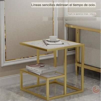 Nueva mesa auxiliar de sofá de mármol nórdico, mesa de esquina para sala de estar, mesa redonda pequeña, mesa de centro pequeña, mesita de noche, mesita de noche simple