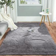 1PC Rugs For Living Room Black Fluffy Fluffy Shaggy Fuzzy Area Rug Carpets For Bedroom Shag Plush Soft Kids Home Decor Aesthetic, Room Decor