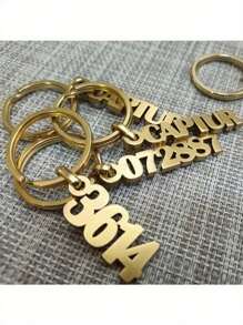 1pc Customized Digital Keychain, Personalized Phone Number Keychain, Lost Keychain, Found Keychain, Stainless Steel Keychain, Durable Metal Keychain, Father's Day Gift - Silver - View 10